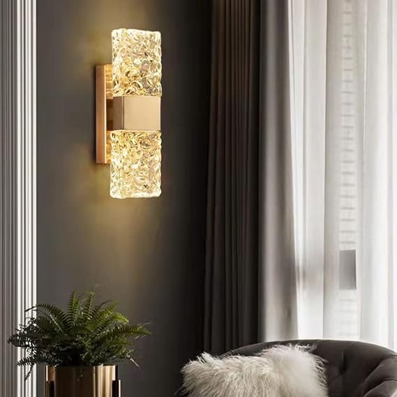 LIGHTINGS Afn Wall Lights Nordic Crystal Simple Wall Lamp LED Modern Living Room Bedroom Corridor Bedside Lamp Wall Lighting Sconces
