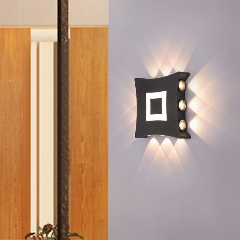 Modern LED Wall Light, Square Design, Decorative Wall Lamp with Unique Light Patterns, Ideal for