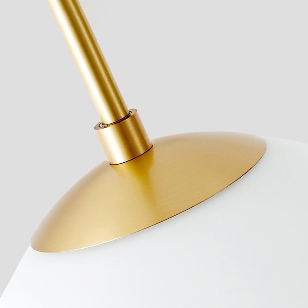 Modern Gold Wall Sconce Light – Minimalist LED Wall Lamp with Frosted Glass Globe, Elegant Wall-Mounted Lighting for Bedroom, Living Room, Hallway, Hotel & Café