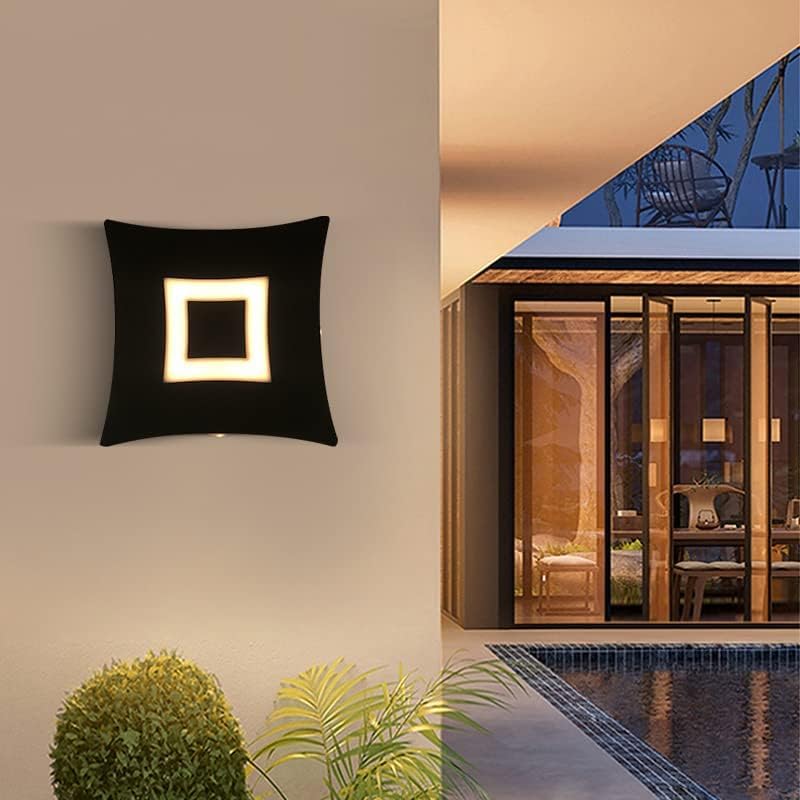 Modern LED Wall Light, Square Design, Decorative Wall Lamp with Unique Light Patterns, Ideal for