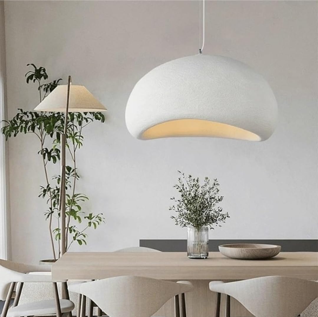 Creative Japanese Modern Wabi-Sabi Style pendant,Simple Light With Classic Lamp,Hight Adjustable Hanging Lamp,Badroom,Kitchen,living Room.(3 Pieces 1 Set) Size 30cm 40cm 50cm with E27 bulb.